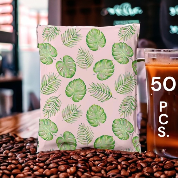 50 10X13 Poly Mailers Palm Leaves, Shipping Envelopes PRICE IS FIRM - Picture 3 of 12